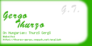 gergo thurzo business card